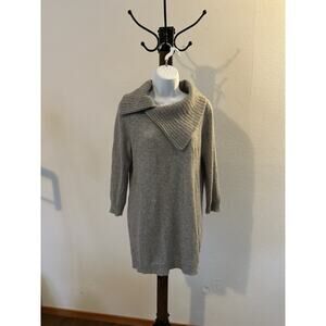 Cynthia Rowley Women’s M Gray 100% Cashmere Sweater Asymmetrical Collar